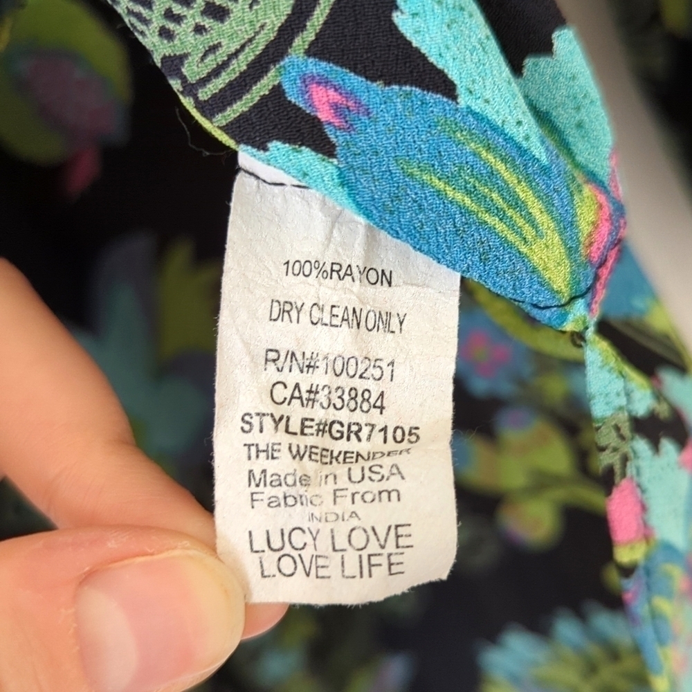 Love Lucy Love The Weekender Floral Tie Front Quarter Sleeve Kimono Cardigan XS - Picture 5 of 14